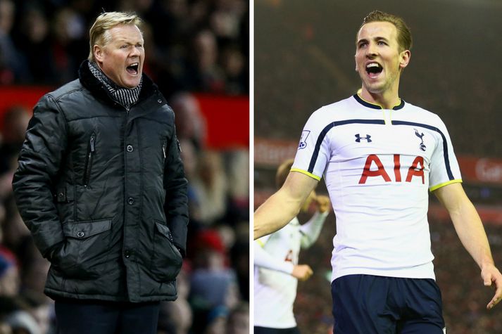 Ronald Koeman og Harry Kane.