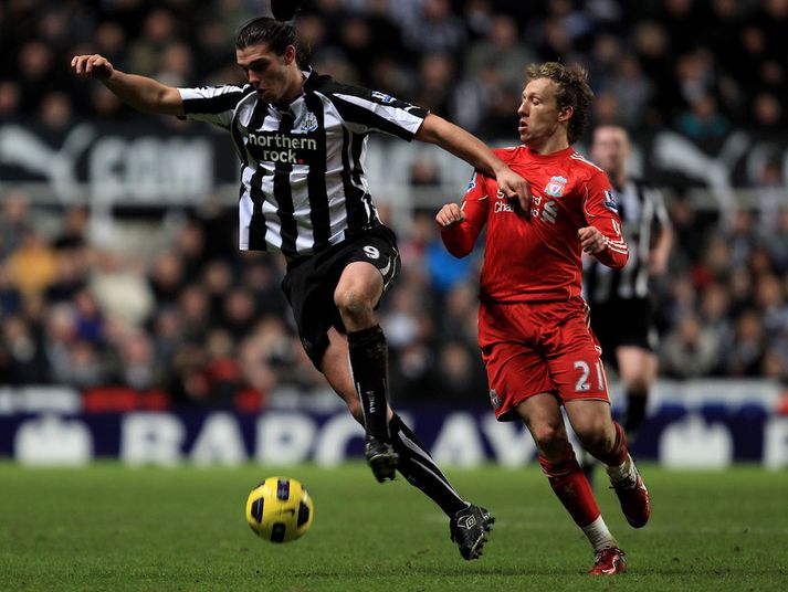 Andy Carroll í leik á móti Liverpool.