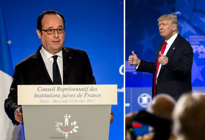 Francois Hollande og Donald Trump.