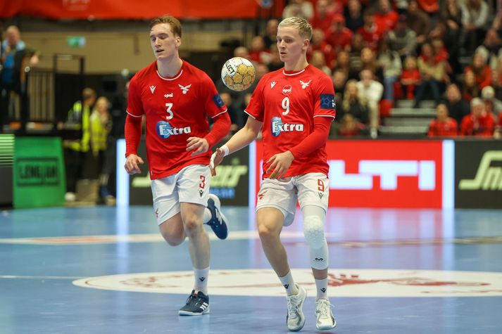 Benedikt Gunnar Óskarsson skoraði fjögur mörk í leiknum og svo úr sínu víti í vítakastkeppninni.