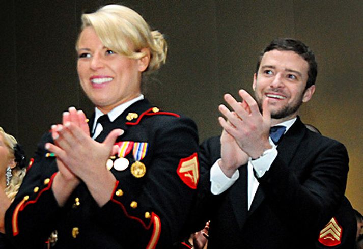 Kelsey Den Santis ásamt Justin Timberlake.