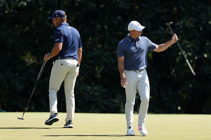 Rory McIlroy og Bryson DeChambeau voru saman í lokahollinu á Mastersmótinu en töluðu ekkert saman á öllum hringnum.