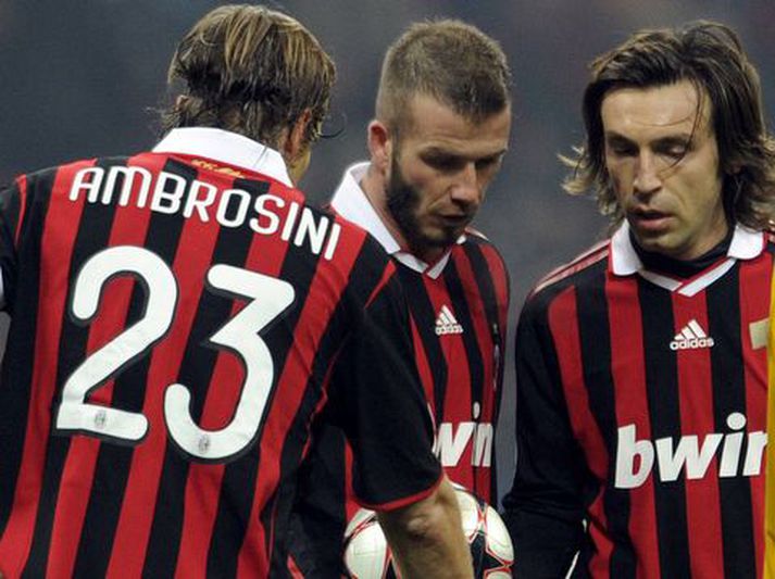 David Beckham með félögum sínum.