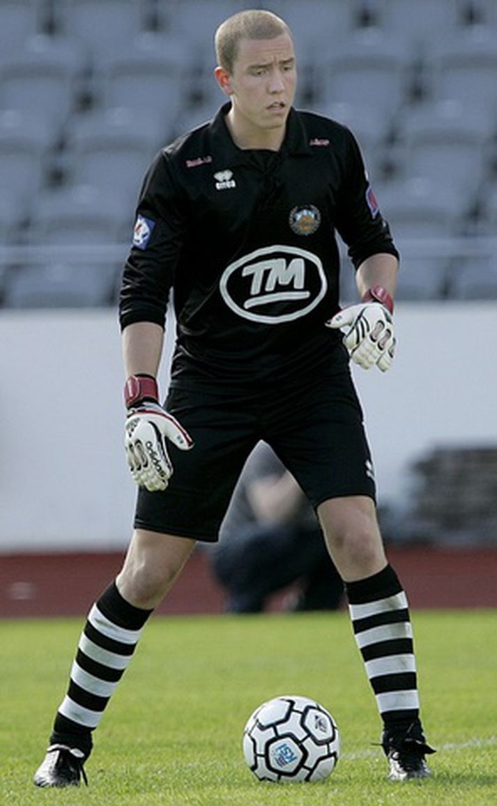 Hannes Þór Halldórsson, leikmaður Fram.