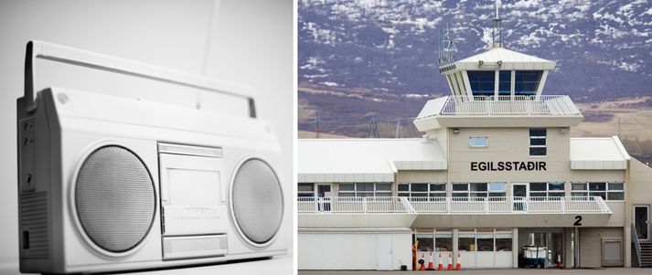 Afgreiðslukonan svaraði því til að hún gæti ekki lækkað þar sem tónlistinni væri stjórnað frá Reykjavík. 