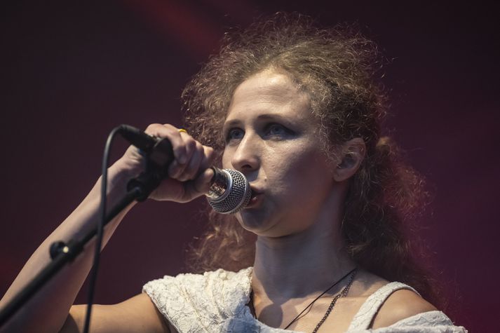 Mariia Alekhina á tónleikum með Pussy Riot í Sviss í fyrra.