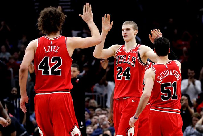 Finninn Lauri Markkanen er framtíðarstjarna Chicago Bulls liðsins.