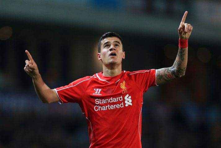 Coutinho í leik með Liverpool.