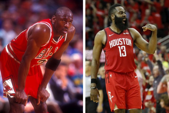 Michael Jordan og James Harden.