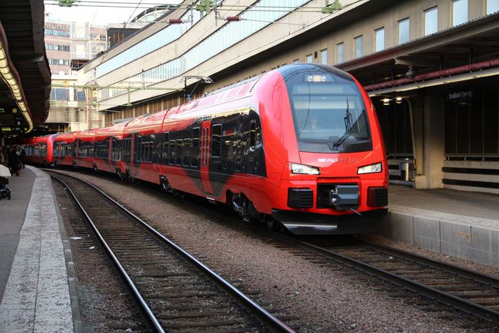 Lestin ekur á milli Stokkhólms og Gautaborgar.