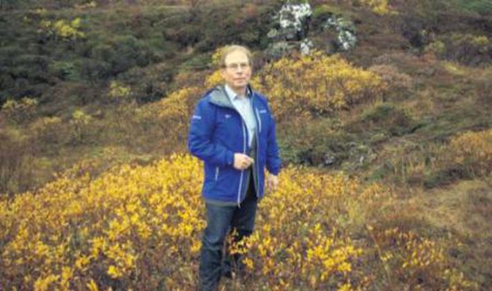 Ólafur Örn Haraldsson, þjóðgarðsvörður á þingvöllum. Þar er haustdýrðin allsráðandi og draumur að dvelja um stund.