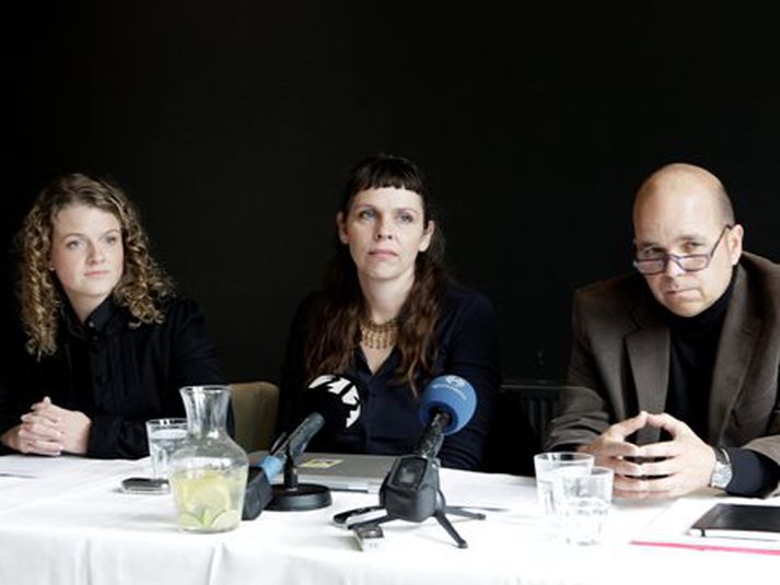 Margrét Tryggvadóttir, Þór Saari og Birgitta Jónsdóttir, þingmenn Hreyfingarinnar