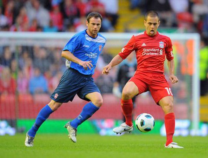 Joe Cole í leik með Liverpool.