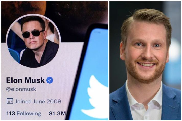 Elon Musk vill eignast Twitter en hann á á brattann að sækja. Björn Berg Gunnarsson, deildarstjóri greiningar hjá Íslandsbanka, telur hann geta eignast samfélagsmiðilinn, en að varnir félagsins geti reynst erfiðar viðfangs.