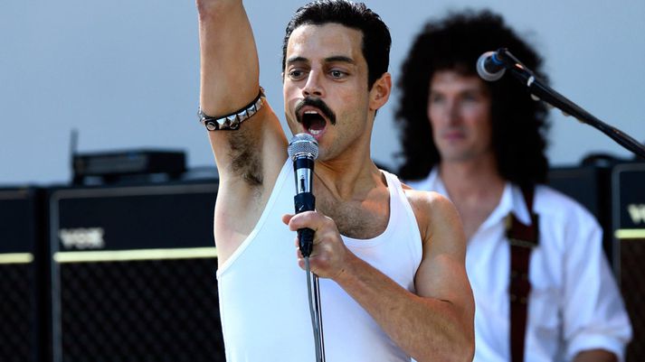 Rami Malek er tilnefndur fyrir túlkun sína á Freddie Mercury í Bohemian Rhapsody.