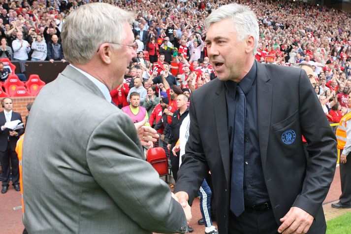 Alex Ferguson og Carlo Ancelotti.