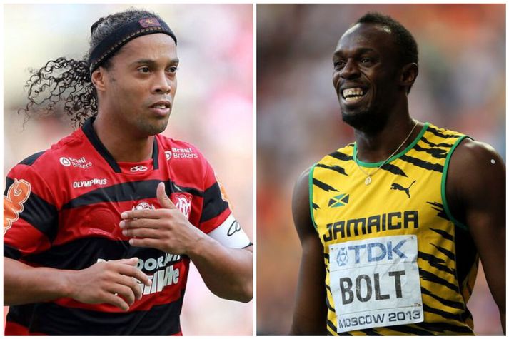 Ronaldinho reiddi sig meira á tæknina en Usain Bolt notaði hraðann, þegar þeir voru upp á sitt besta. Það verður spennandi að sjá hvaða brögðum þeir beita sem þjálfarar. 