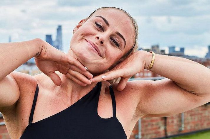 Sara Sigmundsdóttir naut sín í London þrátt fyrir mjög langa og lýjandi daga.