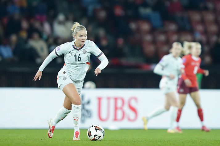 Andrea Rán í leik með íslenska landsliðinu gegn Sviss á dögunum