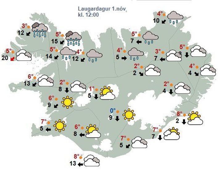 Spáin klukkan 12 í dag.