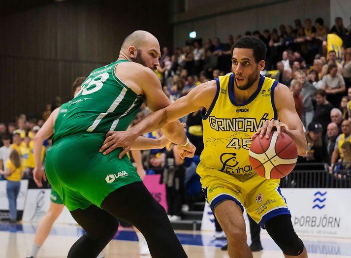 Jordan Semple átti frábæran leik fyrir Grindavík í kvöld.