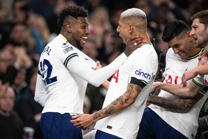 Emerson Royal skoraði fyrra mark Tottenham í kvöld.