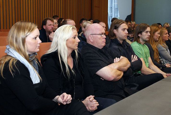 Hæstiréttur Fjölskylda og aðstandendur Hannesar Þórs fjölmenntu í Hæstarétt í gærmorgun þar sem aðalmeðferð í málinu fór fram.