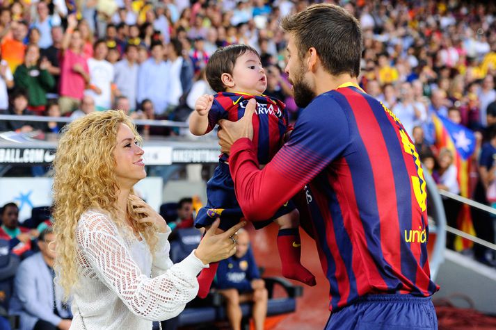 Shakira, Gerard Pique og Milan sonur þeirra