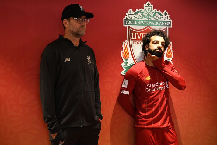 Jürgen Klopp og Mohamed Salah.