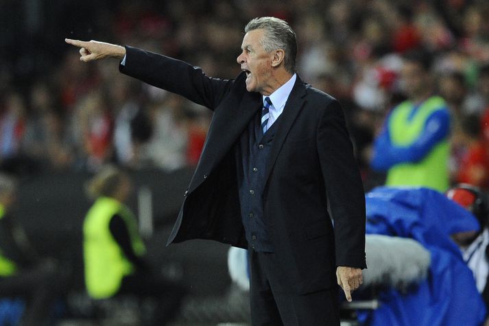 Ottmar Hitzfeld, þjálfari Sviss.