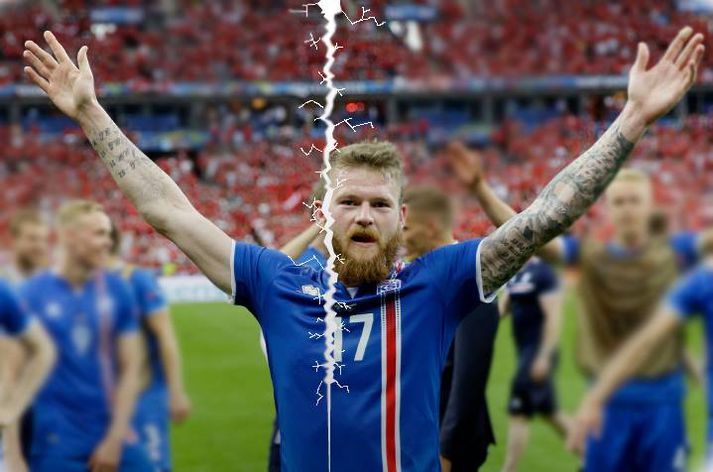 Landsliðsfyrirliðinn Aron Einar Gunnarsson er í augum margra holdgervingur víkingaklappsins. 