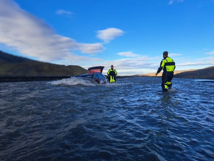 Útkallið barst á tíunda tímanum í morgun. 