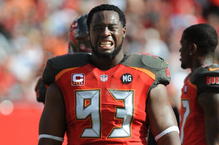 Gerald McCoy, varnarmaður Tampa Bay í NFL-deildinni, er mikill nagli.