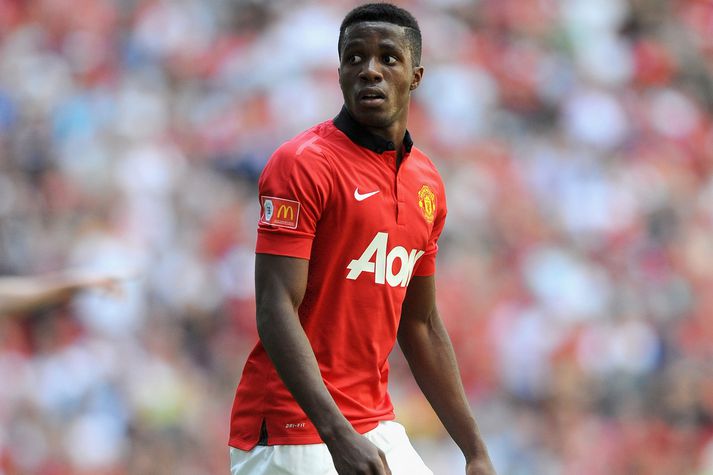 Wilfried Zaha í leik með Manchester United.
