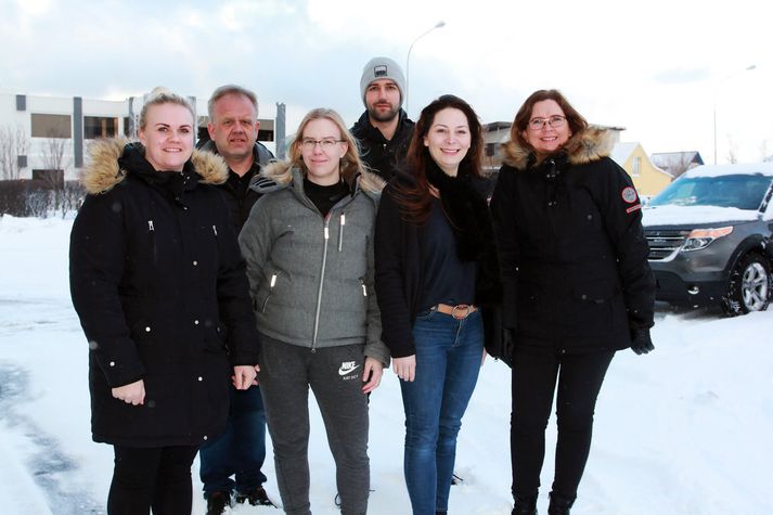 Starfsmenn Skessuhorns: Tinna Ósk Grímarsdóttir, Magnús Magnússon, Anna Rósa Guðmundsdóttir, Kristján Gauti Karlsson, Hrafnhildur Harðardóttir og Guðbjörg Ólafsdóttir. Á myndina vantar Kolbrúnu Ingvarsdóttur.