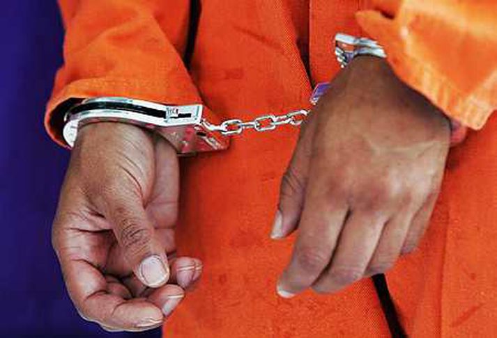 Mennirnir voru fangar í Guantanamo, nærri Kúbu.