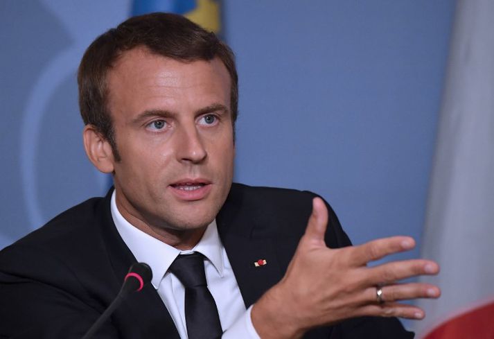 Nokkuð hefur dregið úr vinsældum Emmanuel Macron að undanförnu.