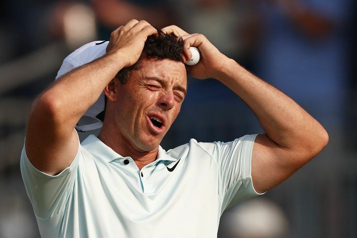 Rory McIlroy missti frá sér sigurinn á Opna bandaríska meistaramótinu.