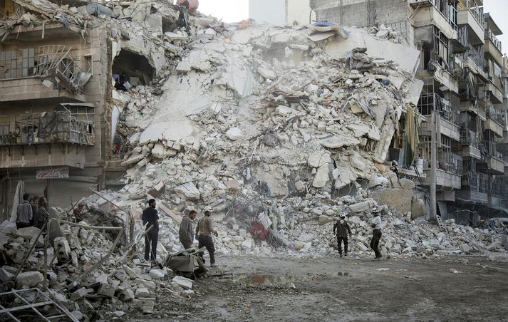 Umfangsmiklar loftárásir hafa verið gerðar á Aleppo á síðustu vikum.
