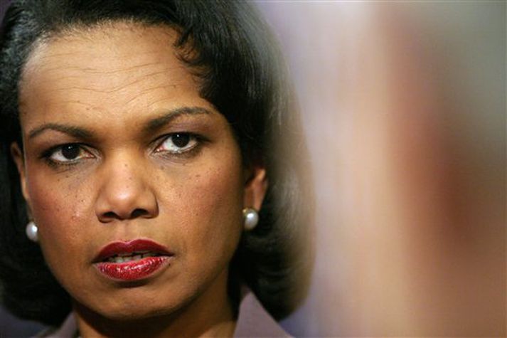 Condoleezza Rice, utanríkisráðherra Bandaríkjanna, var gestur í umræðuþættinum "Face the Nation" á bandarísku sjónvarpsstöðinni CBS í gær.