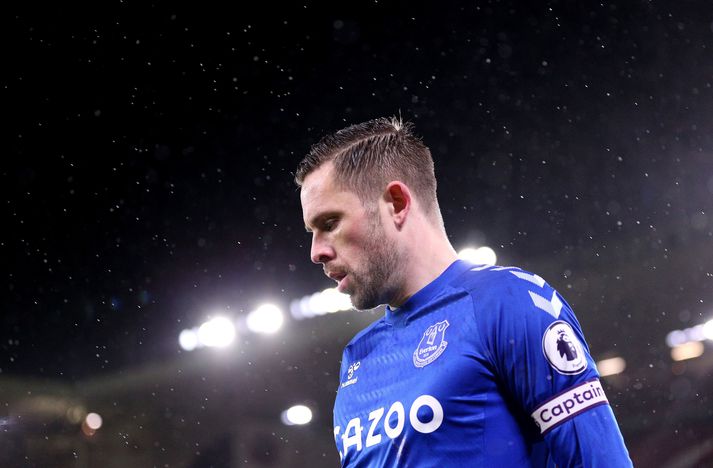 Gylfi Þór Sigurðsson hefur nokkrum sinnum verið fyrirliði Everton á þessu tímabili.