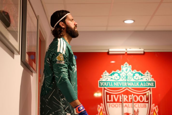 Alisson Becker missti af mörgum leikjum Liverpool á nýloknu tímabili vegna meiðsla.