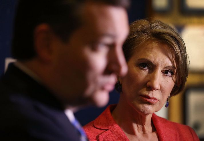 Ted Cruz og Carly Fiorina.