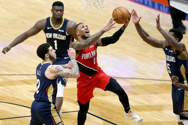 Damian Lillard leiddi Portland Trail Blazers til sigurs í New Orleans.