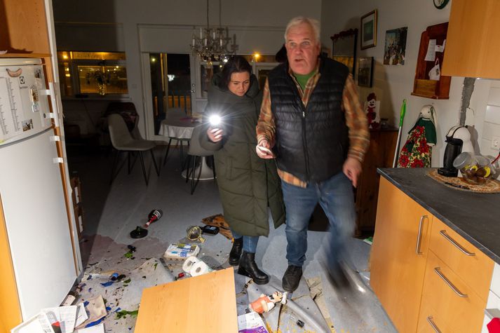 Eignatjón er verulegt í Grindavík. 