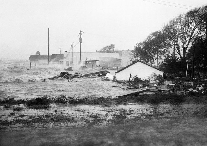 Frá Norður-Karólínu árið 1954 þegar fellibylurinn Hazel fór þar yfir.