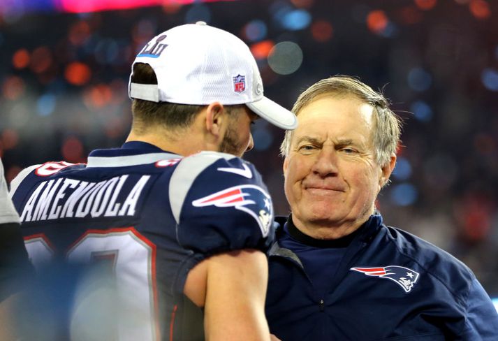 Amendola með Belichick.