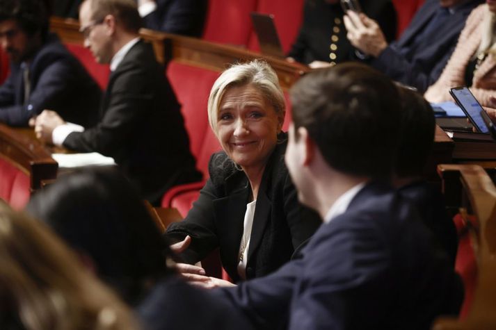 Marine Le Pen leiðir frönsku Þjóðfylkinguna, en kannanir benda til að flokkurinn muni bæta við sig verulegu fylgi í kosningunum til Evrópuþingsins sem fram fara í júní. 