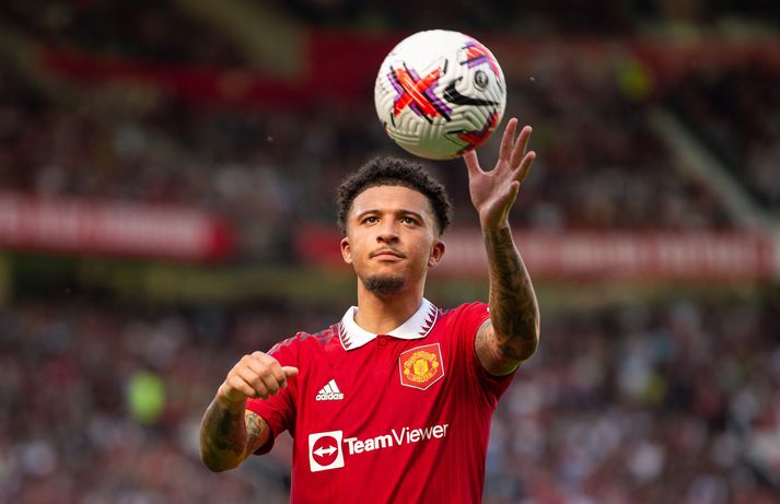 Jadon Sancho hefur sáralítið fengið að spila með Manchester United á þessari leiktíð.