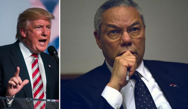 Donald Trump og Colin Powell.